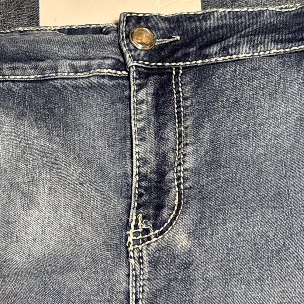 Apt. 9 Women Bootcut Jeans Embellished Bling Pocket Plus Size 24 Stretch Bootcut - Picture 10 of 12